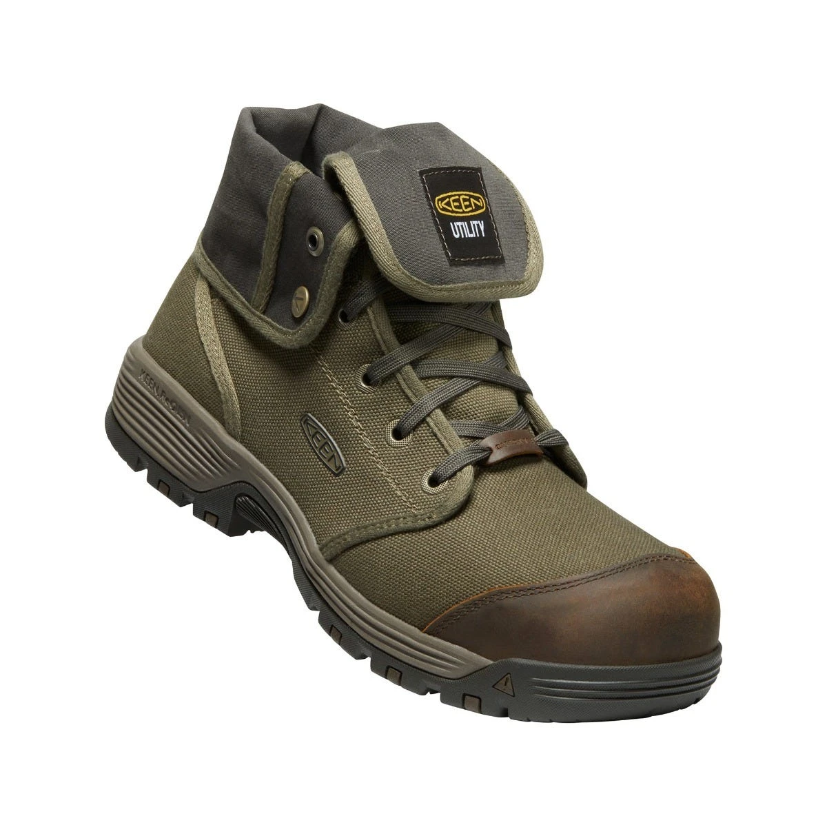 Keen Utility Boots: Men's 1026364 Military Olive Black Carbon Fiber Toe Roswell Mid 6" EH Work Boot 3 Keen Utility Boots: Men's 1026364 Military Olive Black Carbon Fiber Toe Roswell Mid 6" EH Work Boot