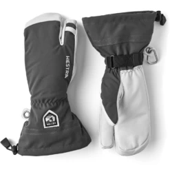 Hestra Army Leather Heli Ski 3-Finger Mittens -Georgia Boot Store HES30572 350