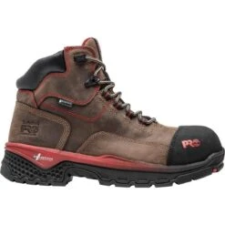 Timberland Pro Boots: Men's A1WSB Brown Red Bosshog Composite Toe Waterproof 6" Work Boot 8 Timberland Pro Boots: Men's A1WSB Brown Red Bosshog Composite Toe Waterproof 6" Work Boot -Georgia Boot Store a1wsb 1edit