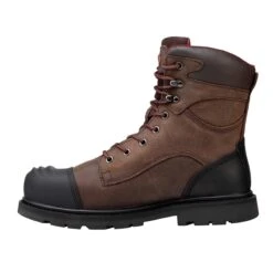 Avenger Boots: Men's A7556 Brown Composite Toe Hammer 8" Met Guard EH Waterproof Work Boot -Georgia Boot Store a7556 6
