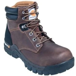 Carhartt Boots: Men's Brown CMF6066 Slip Resistant Leather Work Flex EH Boots -Georgia Boot Store carhartt footwear cmf6366 p 01 1