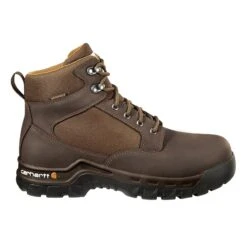 Black Diamond Carhartt Boots: Men's FF6213 Brown Steel Toe Rugged Flex 6" Waterproof Work Boot -Georgia Boot Store ff6213 m 3edit