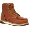 Georgia Boots: Men's GB00489 Brown Plain Toe AMP LT Wedge Moc Toe EH 6" Work Boot 2 Georgia Boots: Men's GB00489 Brown Plain Toe AMP LT Wedge Moc Toe EH 6" Work Boot -Georgia Boot Store gb00489