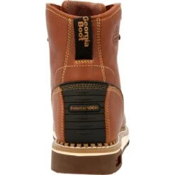 Georgia Boots: Men's GB00489 Brown Plain Toe AMP LT Wedge Moc Toe EH 6" Work Boot -Georgia Boot Store gb00489 back