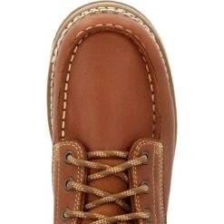 Georgia Boots: Men's GB00489 Brown Plain Toe AMP LT Wedge Moc Toe EH 6" Work Boot -Georgia Boot Store gb00489 birdseye