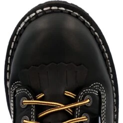 Georgia Boots: Men's GB00603 Black Plain Toe 8" USA Made Logger Waterproof Work Boot -Georgia Boot Store gb00603 birdseye