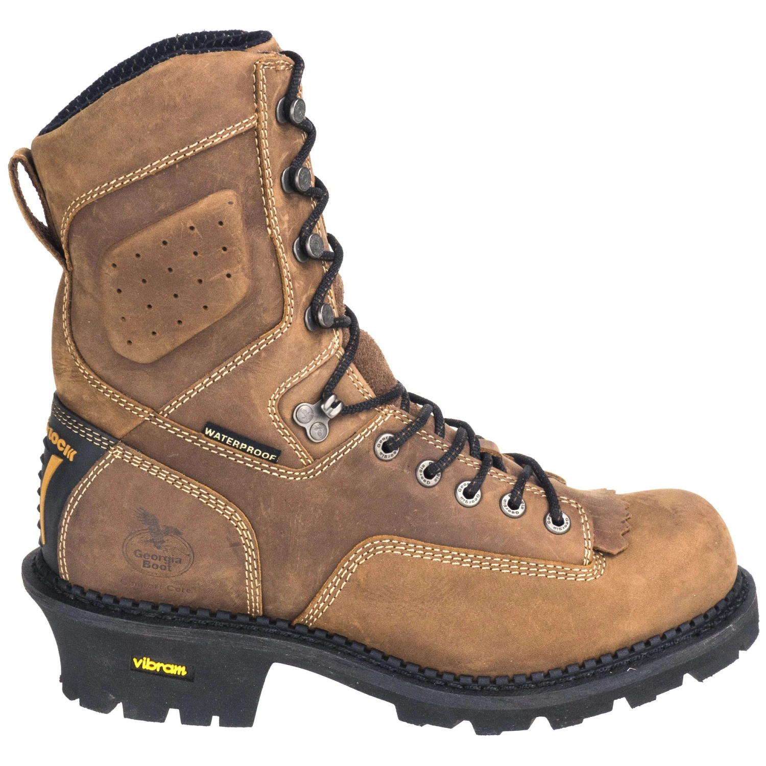 Georgia Boots: Brown Composite Toe Waterproof 9-Inch Comfort Core Men's GB00097 Logger Boots 6 Georgia Boots: Brown Composite Toe Waterproof 9-Inch Comfort Core Men's GB00097 Logger Boots - Image 4