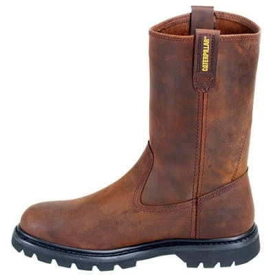 Caterpillar Boots: Men's Brown Revolver Slip-On 72191 Wellington Slip-Resistant Boots 7 Caterpillar Boots: Men's Brown Revolver Slip-On 72191 Wellington Slip-Resistant Boots - Image 5