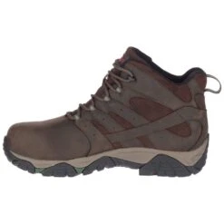 Merrell Boots: Men's J10627 Brown Moab Vertex Mid Composite Toe Waterproof Work Boot -Georgia Boot Store j10627 1