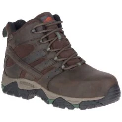 Merrell Boots: Men's J10627 Brown Moab Vertex Mid Composite Toe Waterproof Work Boot -Georgia Boot Store j10627