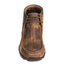 Justin Boots: Men's 235 Dark Brown Steel Moc Toe EH Work Boots -Georgia Boot Store justin 235 f 01