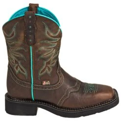 Justin Boots: Women's GY9624 8-Inch Mandra Chocolate Brown Cowboy Boots -Georgia Boot Store justin l9624 o 01