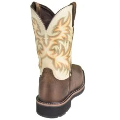 Justin Boots: Men's SE4684 Steel Toe EH White Cowhide 11-Inch Cowboy Work Boots -Georgia Boot Store justin wk4684 b 01