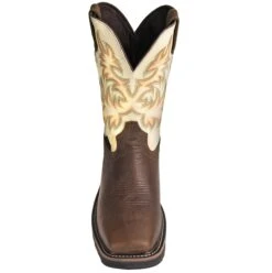 Justin Boots: Men's SE4684 Steel Toe EH White Cowhide 11-Inch Cowboy Work Boots -Georgia Boot Store justin wk4684 f 01