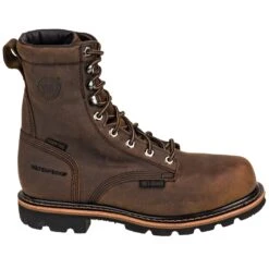 Justin Boots: Men's WK630 Brown Waterproof Composite Toe Met Guard Boots -Georgia Boot Store justin wk630 o 01 1
