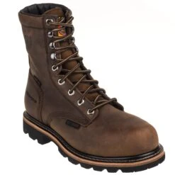 Justin Boots: Men's WK630 Brown Waterproof Composite Toe Met Guard Boots -Georgia Boot Store justin wk630 p 01 1
