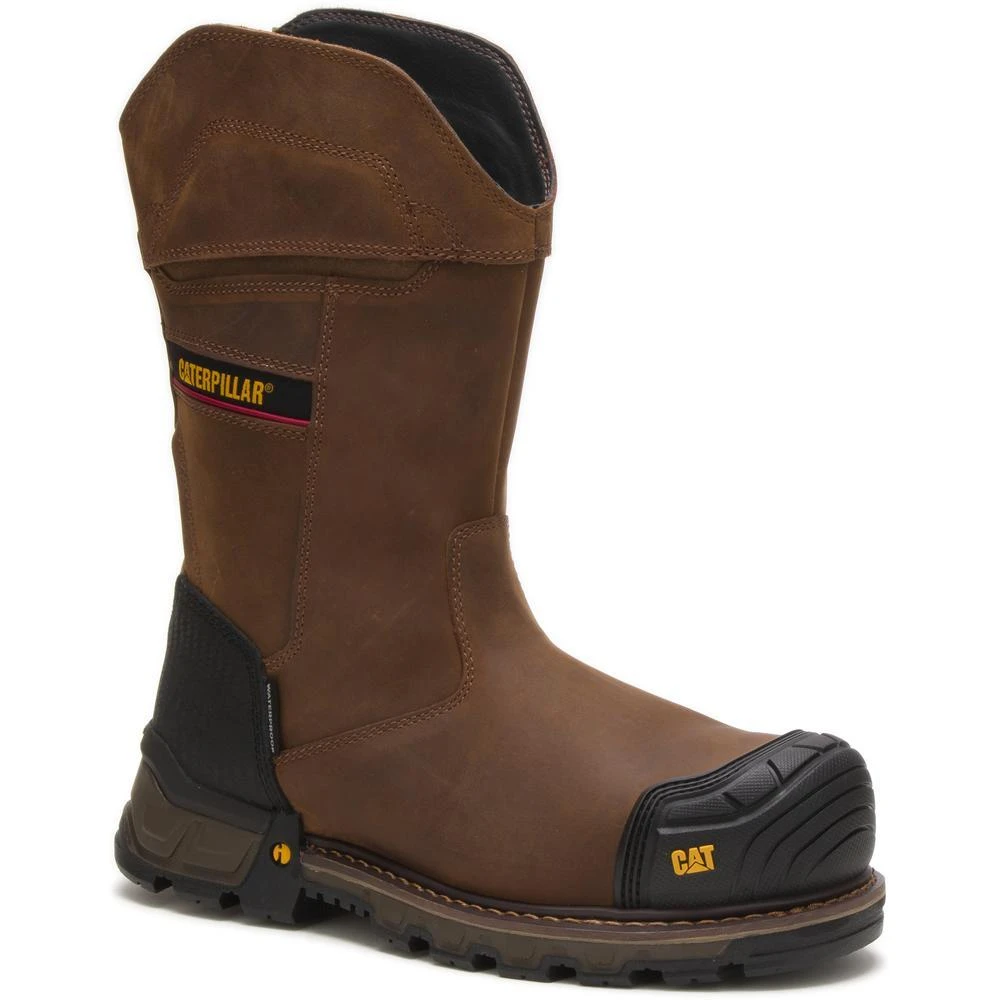 CAT Footwear: Men's P90999 Brown Pull On Combine Waterproof Composite Toe EH Work Boots 3 CAT Footwear: Men's P90999 Brown Pull On Combine Waterproof Composite Toe EH Work Boots