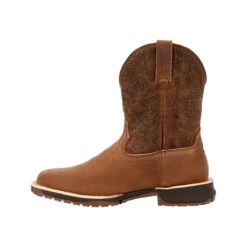 Rocky Boots: Women's RKW0413 Cinnamon Soft Toe Rosemary Pull On Cowboy Work Boot -Georgia Boot Store rkw0413 4edit