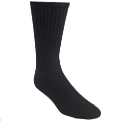 Wigwam Socks: F1054 052 USA-Made Black Volley Crew Socks -Georgia Boot Store wigwam f5309 584 p 01